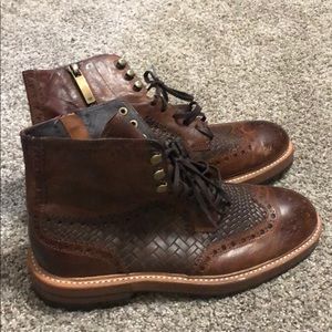 Donald J Pliner Italian leather wingtip boots
